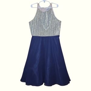 Rare Editions Girls Embellished Chiffon Formal Dress Size 14